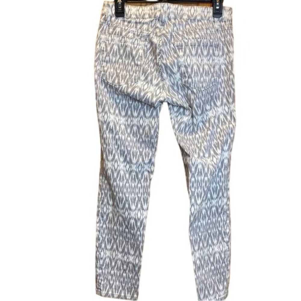 Ann Taylor LOFT Gray/White Printed Modern Ankle Pants Size 2 - Picture 2 of 8